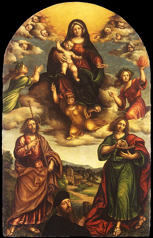 The Virgin with Blessing Child and Saints, 1525, Niccolò Giolfino