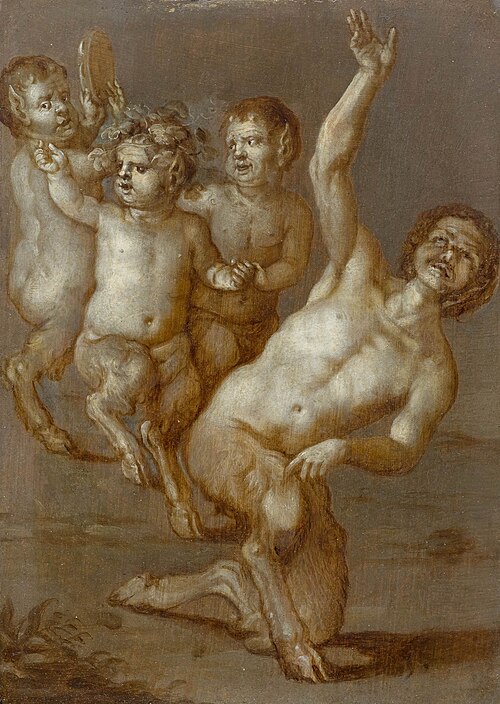 Pan with his retinue, 1633, Pieter van Avont
