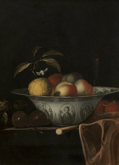 Fruit in a Delft Dish, , Juriaen van Streeck