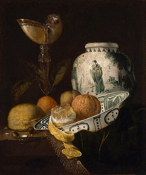 Stilleben mit Nautilusbecher und Ingwertopf, , Juriaen van Streeck