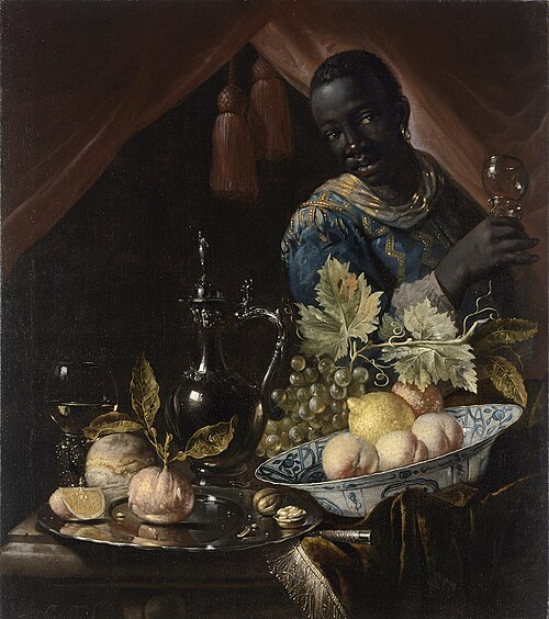 Still Life with Black servant, 1670, Juriaen van Streeck