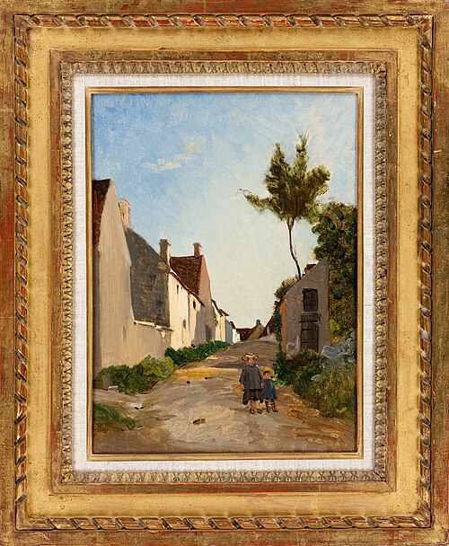 Rue de village, Chailly, 1865, Frédéric Bazille