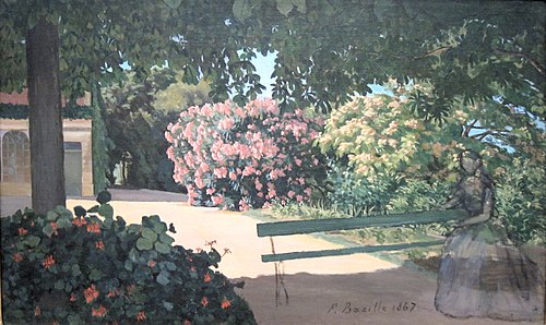 La Terrasse à Méric, 1867, Frédéric Bazille