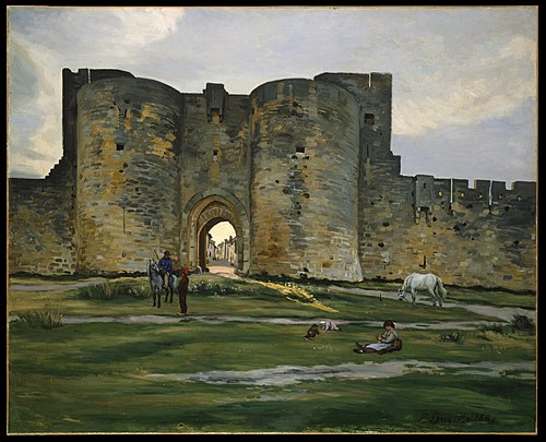 Porte de la Reine à Aigues-Mortes, 1867, Frédéric Bazille