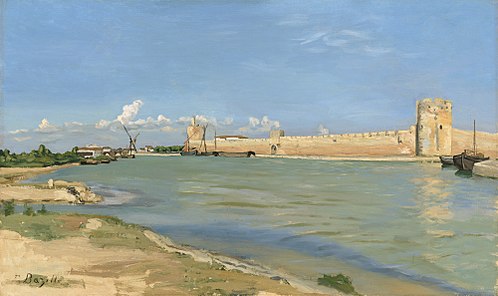 les remparts d'Aigues-Mortes, 1867, Frédéric Bazille