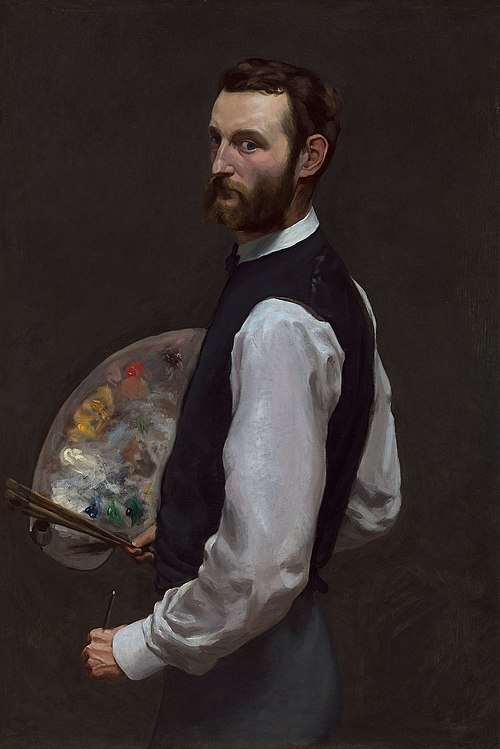 Autoportrait à la palette, 1865, Frédéric Bazille