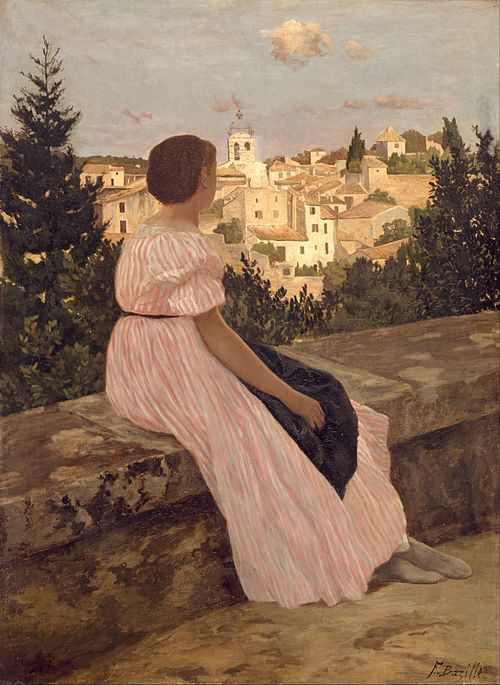 La Robe rose, 1864, Frédéric Bazille