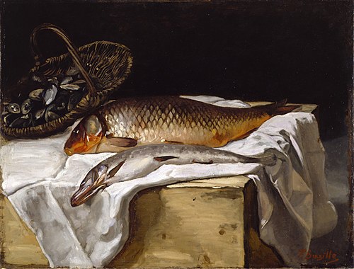 Nature morte avec du poisson, 1866, Frédéric Bazille