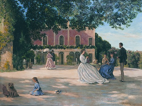 La Terrasse de Méric, 1867, Frédéric Bazille