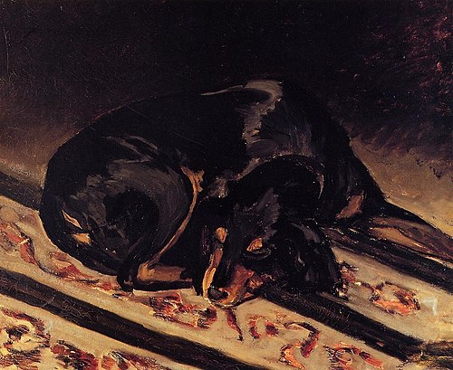 Le chien Rita endormi, 1864, Frédéric Bazille