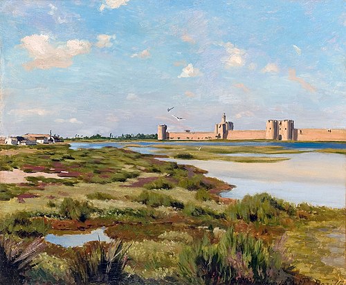 Les Remparts d'Aigues-Mortes, 1867, Frédéric Bazille