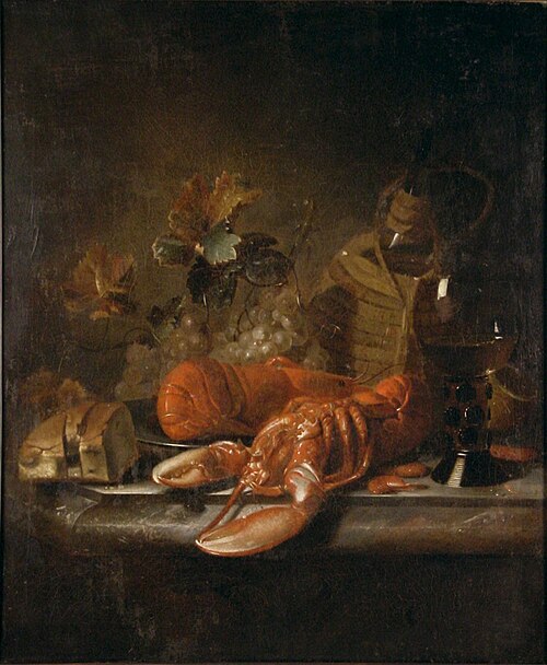 Still life with lobsters, , Barend van der Meer