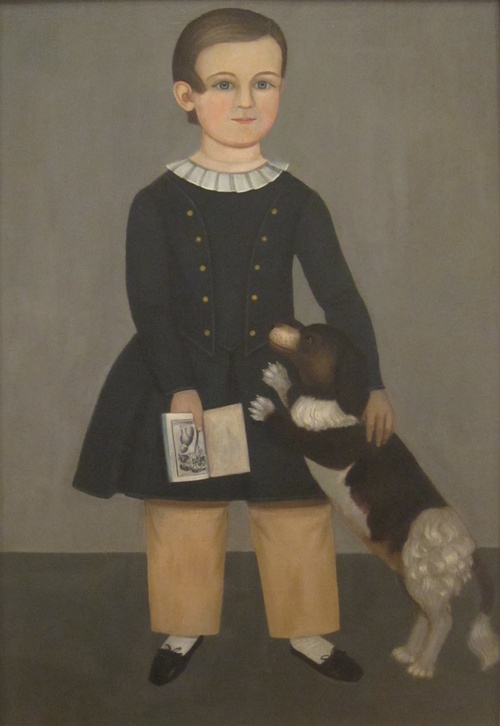 Young Boy with Dog, 1850, Samuel Miller