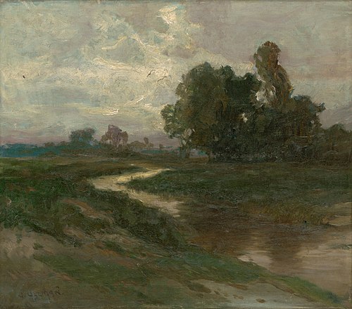 Night Landscape with a Brook, 1900, Josef Ullmann