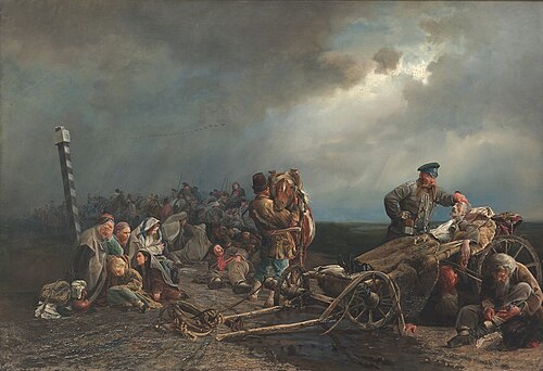 Halt for prisoners, 1861, Valeri Jacobi