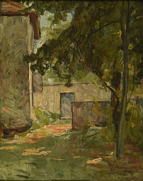 Entrée de ferme à Vézéronce par Morestel (Isère), 1896, Eugène Baudin
