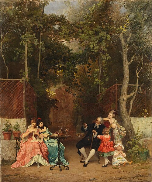 Onkel und Nichten, 1874, Arnold Corrodi