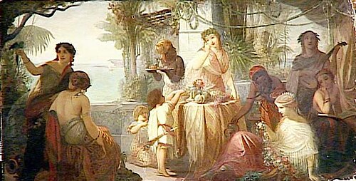 Jeunes Femmes au bord de la mer, 1857, Eugène Humbert