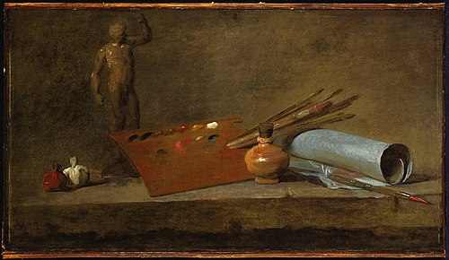 Attributes of the Painter, 1726, Jean Siméon Chardin