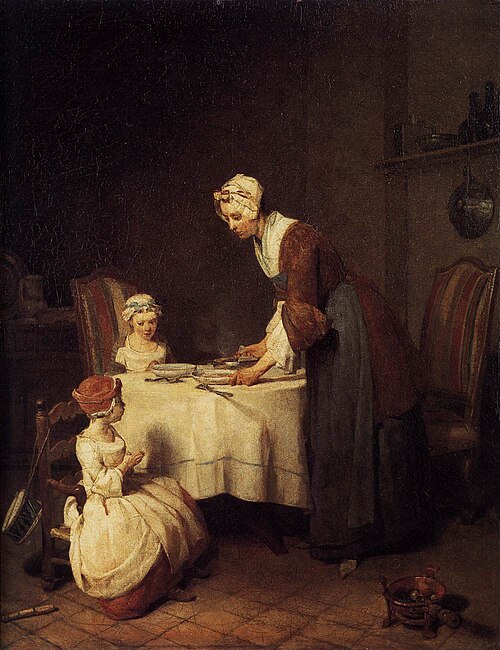 Le Bénédicité, 1740, Jean Siméon Chardin