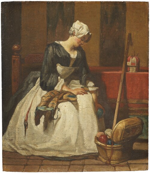 The Embroiderer, , Jean Siméon Chardin