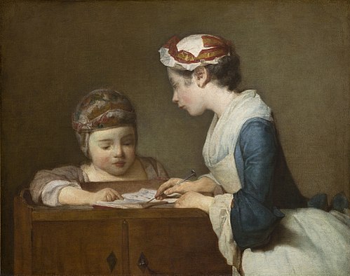 The Little Schoolmistress, 1740, Jean Siméon Chardin