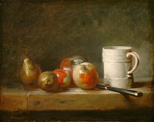 Still Life with a White Mug, 1764, Jean Siméon Chardin