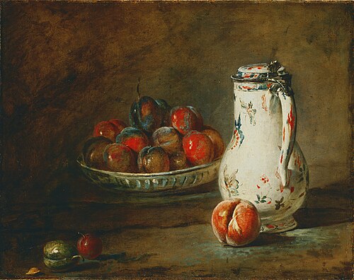 Un bol de prunes, 1728, Jean Siméon Chardin