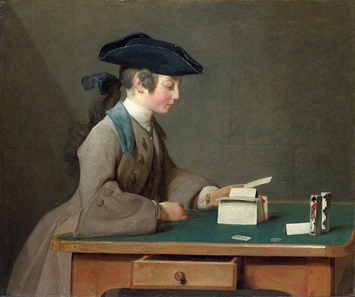 Le Château de cartes, 1740, Jean Siméon Chardin