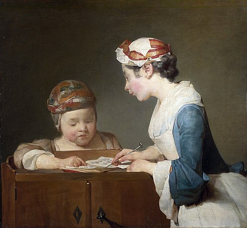 The Young Schoolmistress, 1735, Jean Siméon Chardin