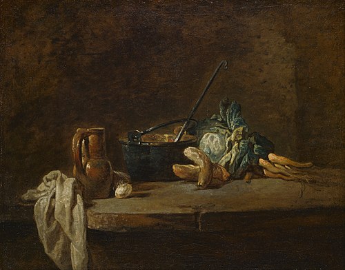 Vegetables for the Soup, 1732, Jean Siméon Chardin
