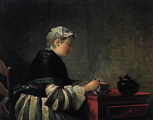 A Lady Taking Tea, 1735, Jean Siméon Chardin