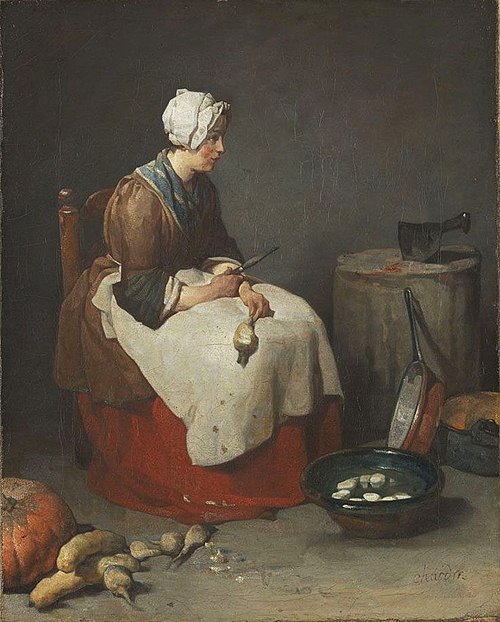 Woman peeling turnips, 1909, Jean Siméon Chardin
