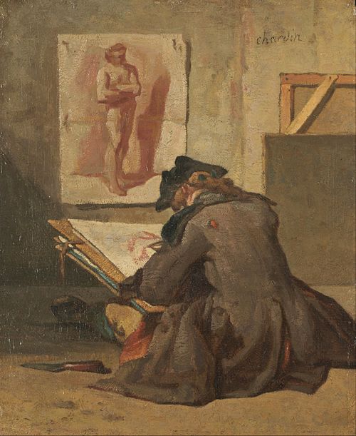 Young Student Drawing, 1738, Jean Siméon Chardin