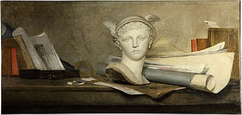 Les attributs des Arts avec un buste de Mercure, 1724, Jean Siméon Chardin