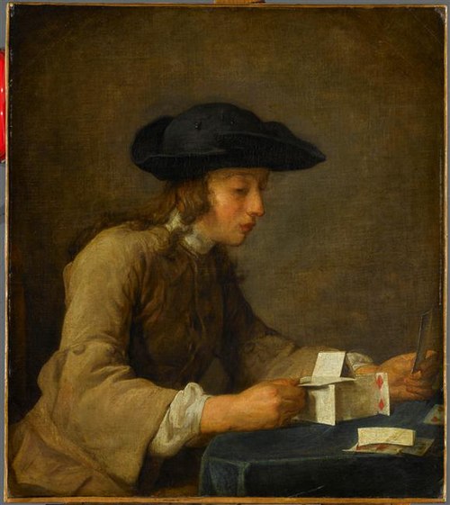 Le Château de cartes, 1737, Jean Siméon Chardin