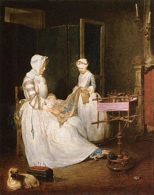 La Mère laborieuse, 1740, Jean Siméon Chardin