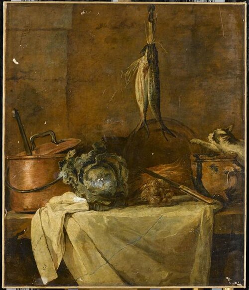 La Table de cuisine, 1728, Jean Siméon Chardin