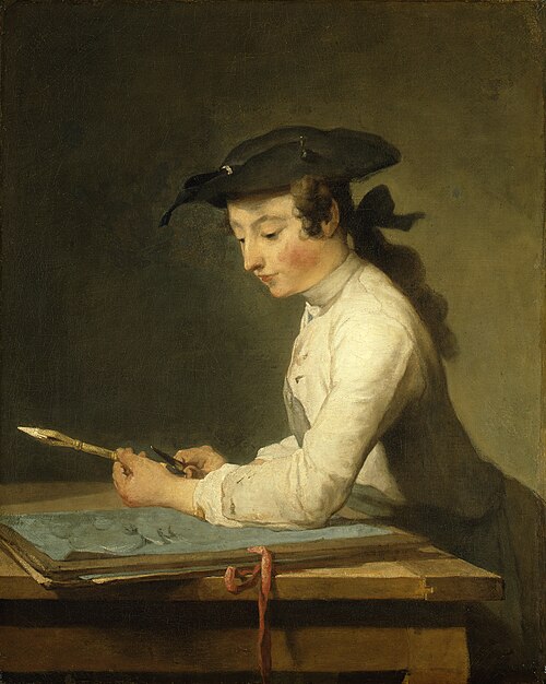 The Draughtsman, 1737, Jean Siméon Chardin