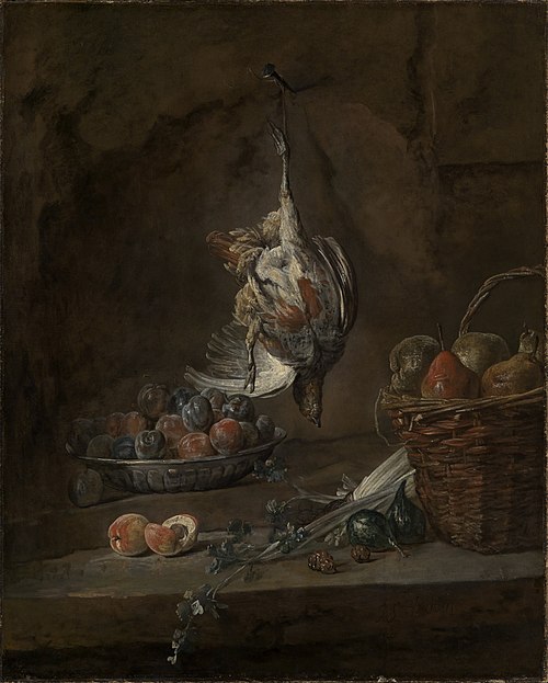 Still Life with Dead Pheasant, 1728, Jean Siméon Chardin