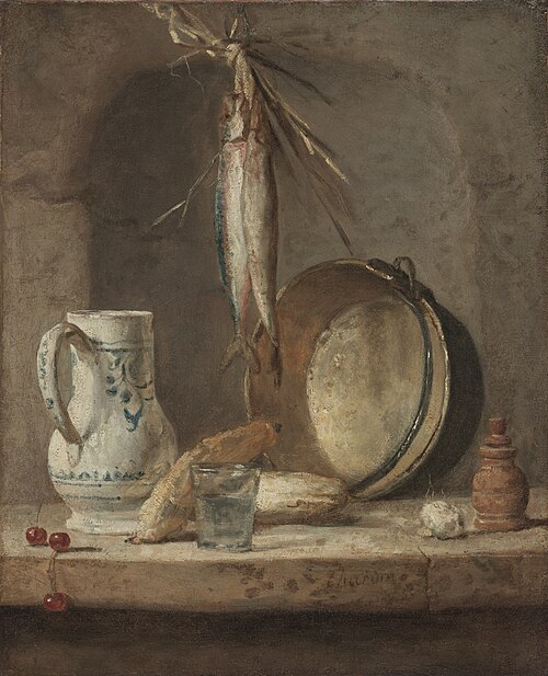 Still Life with Herrings, 1735, Jean Siméon Chardin