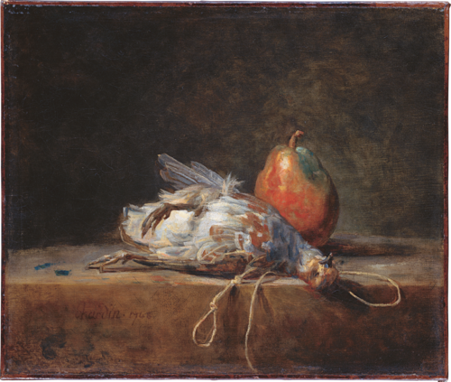 Still Life with Partridge and Pear, 1748, Jean Siméon Chardin