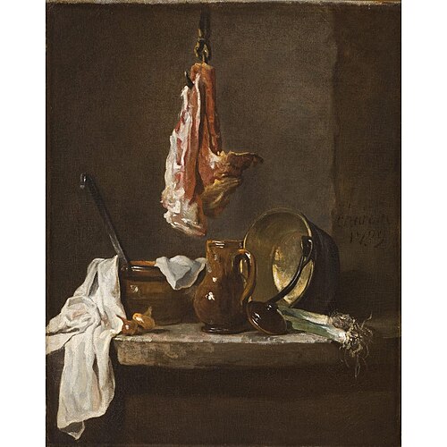 Still Life with a Rib of Beef, 1739, Jean Siméon Chardin