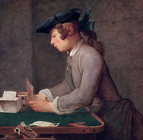 Le Château de cartes, 1735, Jean Siméon Chardin
