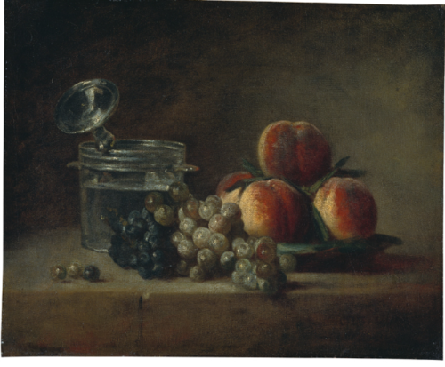 Nature morte au plateau de pêches, 1759, Jean Siméon Chardin