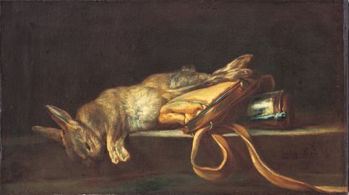 Lapin avec une gibeciere, 1736, Jean Siméon Chardin