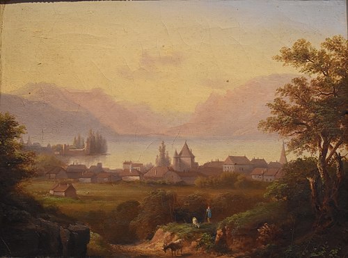 Le lac de Thoune, 1900, Claude-Sébastien Hugard de La Tour