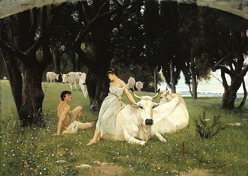 The Wooing of Daphnis, 1881, Arthur Lemon