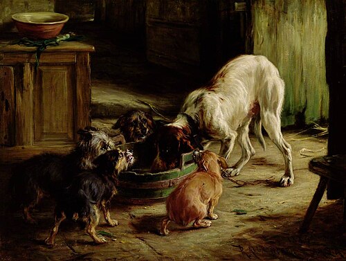 The Dogs' Dinner (possibly 'More Free Than Welcome'), 1884, Robert L. Alexander