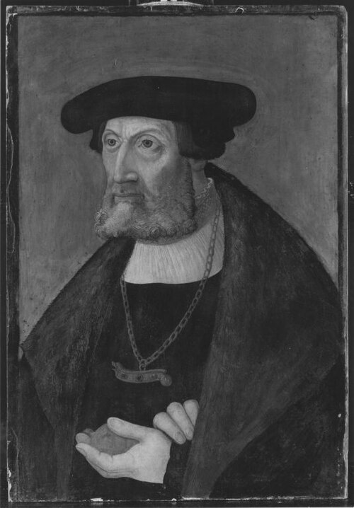 Bildnis eines vornehmen Herren (angeblich Ruprecht Stüpf, Bürgermeister von München), , Peter Gärtner